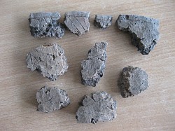 Fragments of a Bronze Age cinerary urn