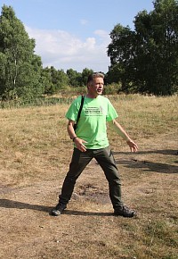 Chris Packham at Prees Heath (Clive Dyer)